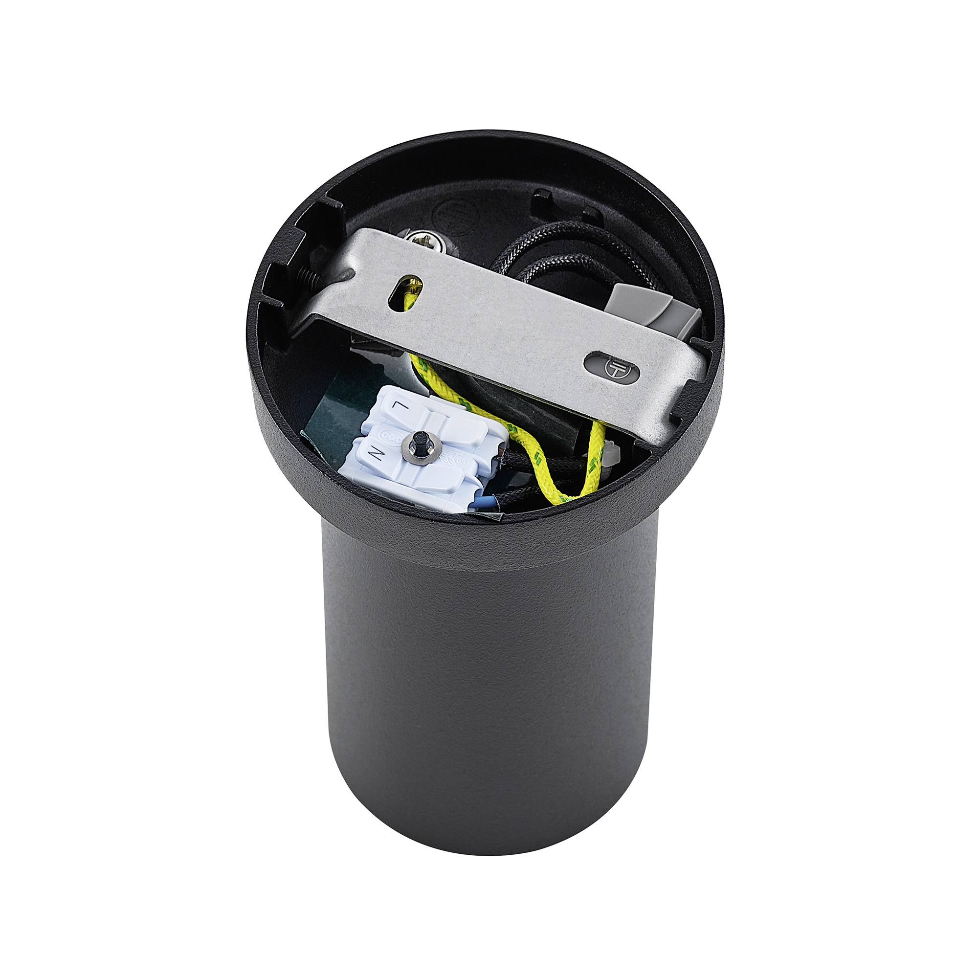 Can Tilt Round, 1x 7,5 W GU10, Schwarz