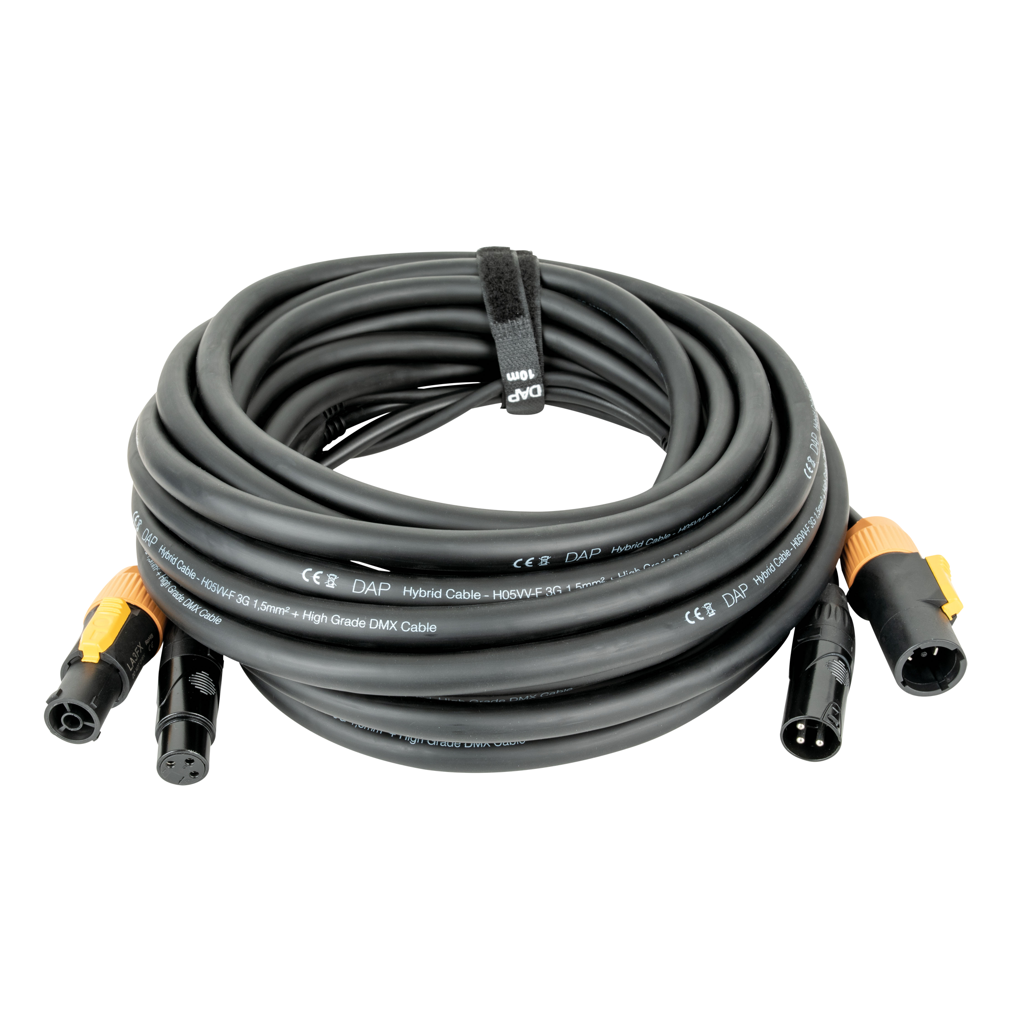 DAP FP22 Hybrid Cable - Power Pro True & 3-pin XLR - DMX / Power 10 m 10 m - schwarz DAP FP22 Hybrid Cable - Power Pro True & 3-pin XLR - DMX / Power 10 m 10 m - schwarz