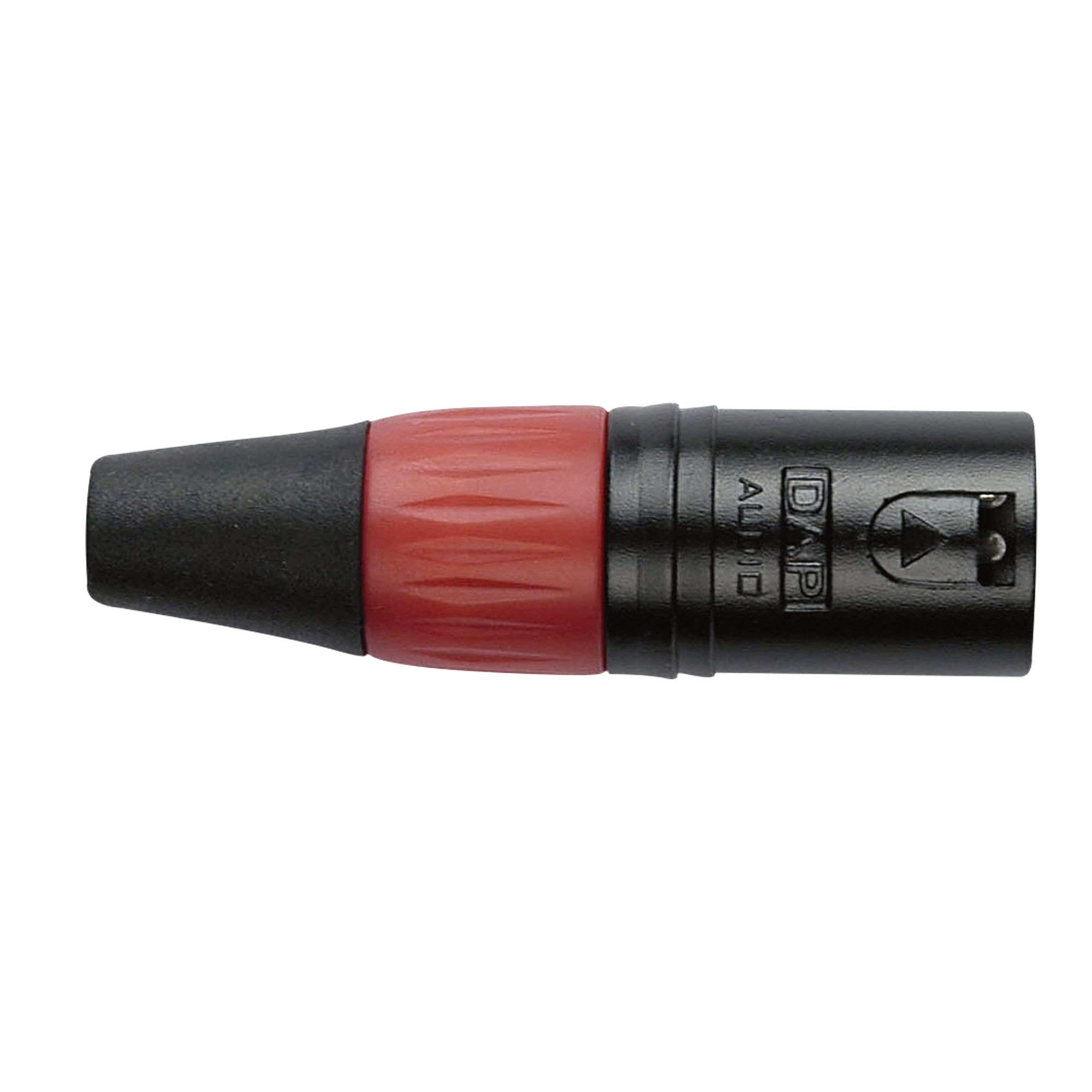DAP XLR 3P Connector - male - black housing Red end cap Rote Kappe DAP XLR 3P Connector - male - black housing Red end cap Rote Kappe