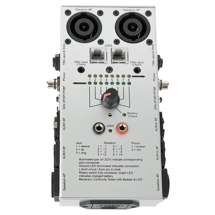 Showgear Cable Tester Pro Für Audiokabel