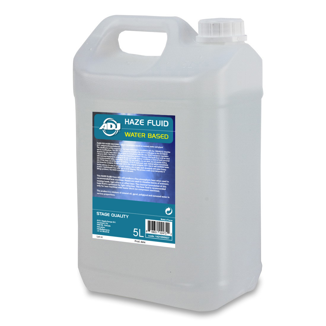ADJ Haze Fluid water based 5l ADJ Haze Fluid water based 5l