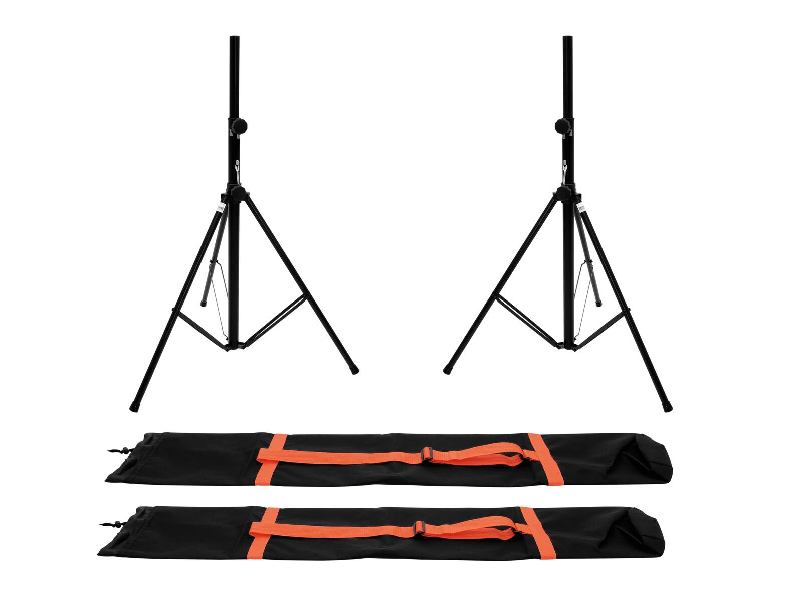 OMNITRONIC Set 2x BS-2 EU Boxenhochständer + 2x Tragetasche OMNITRONIC Set 2x BS-2 EU Boxenhochständer + 2x Tragetasche