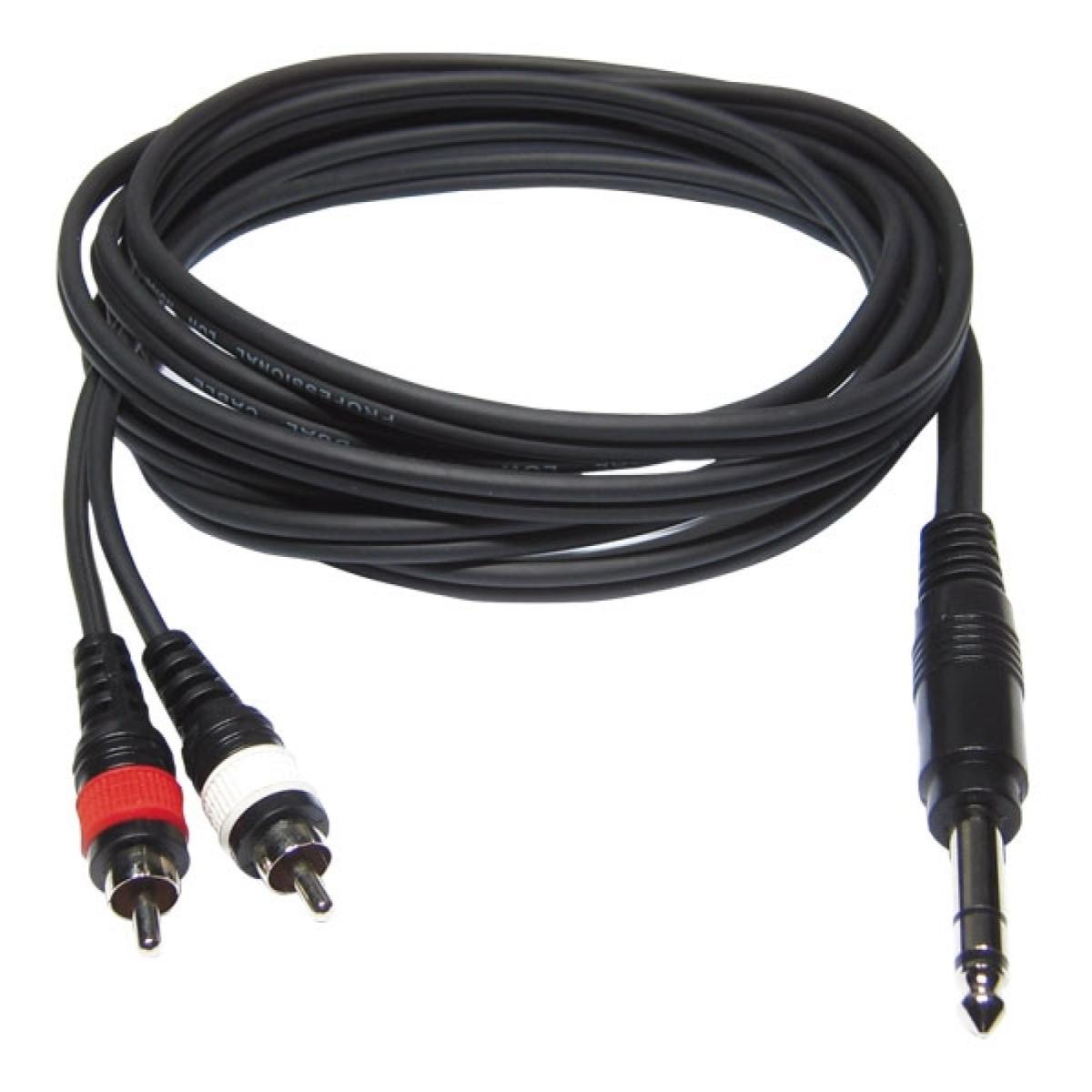 JB Systems Audiokabel Stereo Klinke auf 2xRCA 1,5m CL-35/1.5 Audiokabel Stereo Klinke auf 2xRCA 1,5m CL-35/1,5