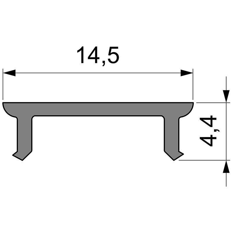 Abdeckung P-01-10, 2m, klar