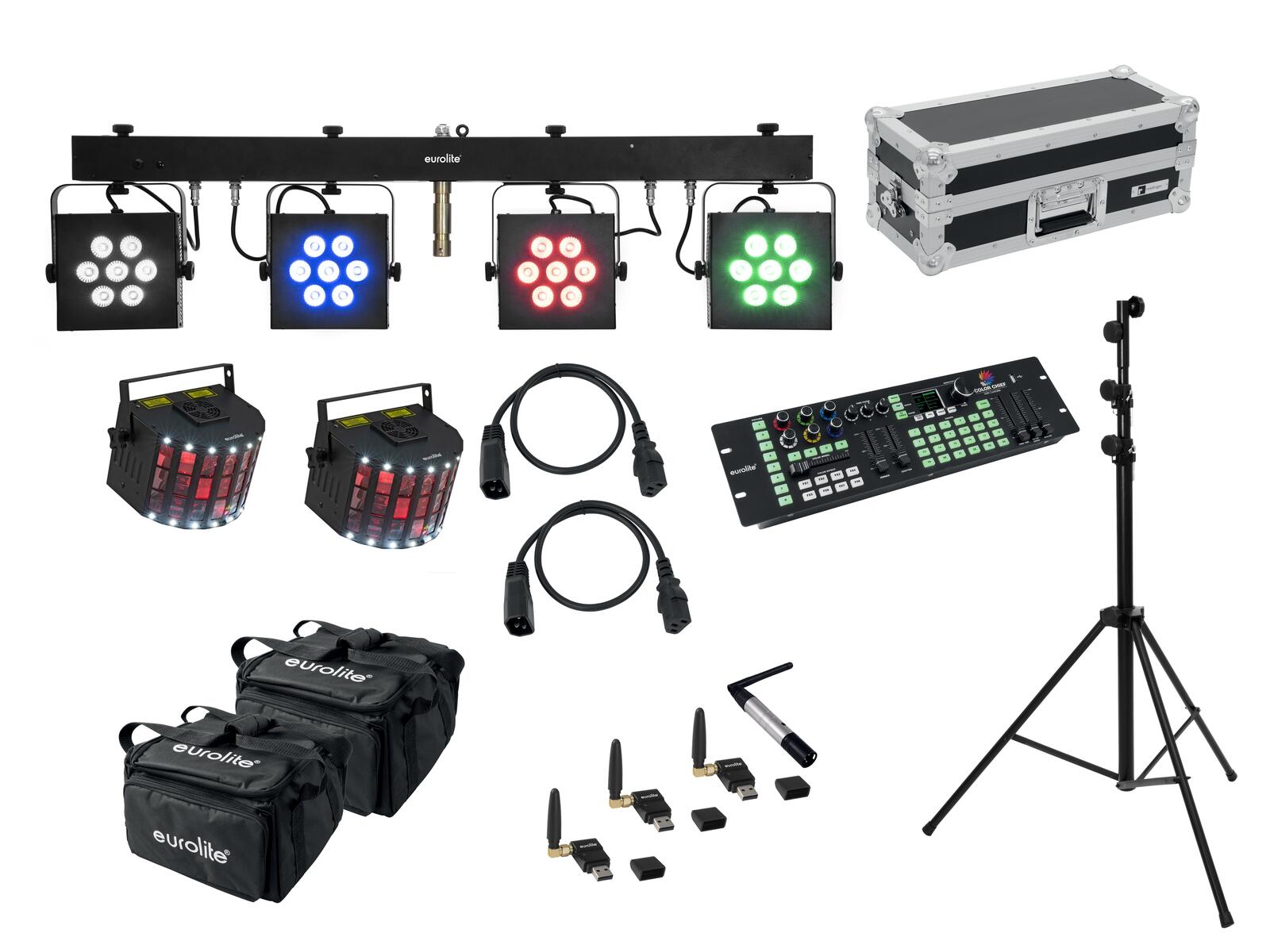 EUROLITE Set LED KLS-3002 + Laser Derby Mobile Bundle EUROLITE Set LED KLS-3002 + Laser Derby Mobile Bundle