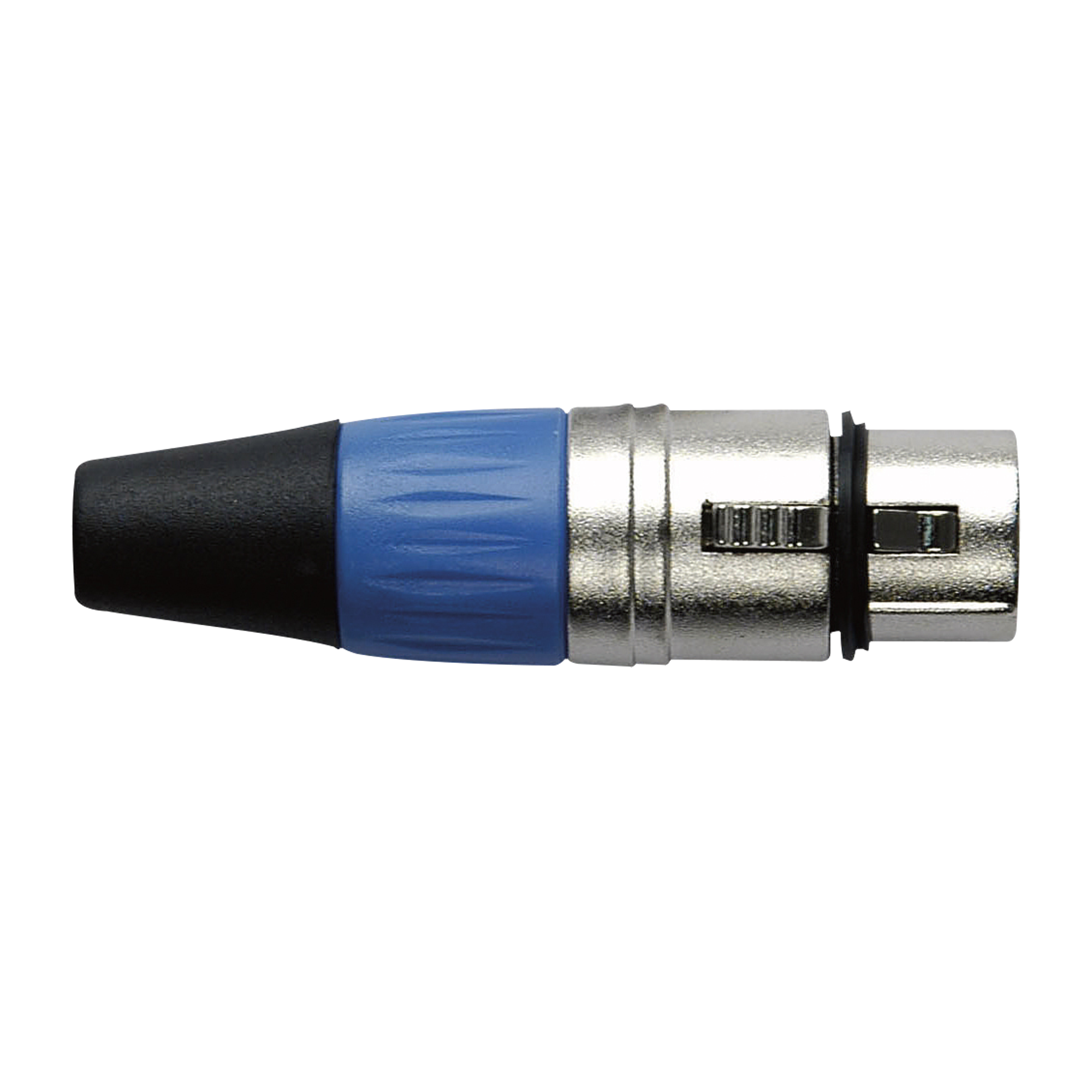 DAP XLR 3P Connector - female - Nickel housing Blue end cap Blau DAP XLR 3P Connector - female - Nickel housing Blue end cap Blau