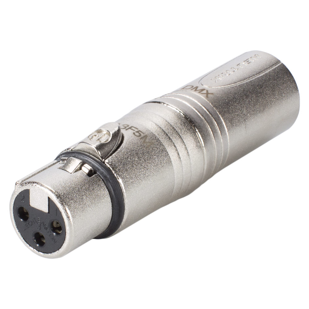 Adapter 3 Pole XLR Female - 5 Pole XLR Male