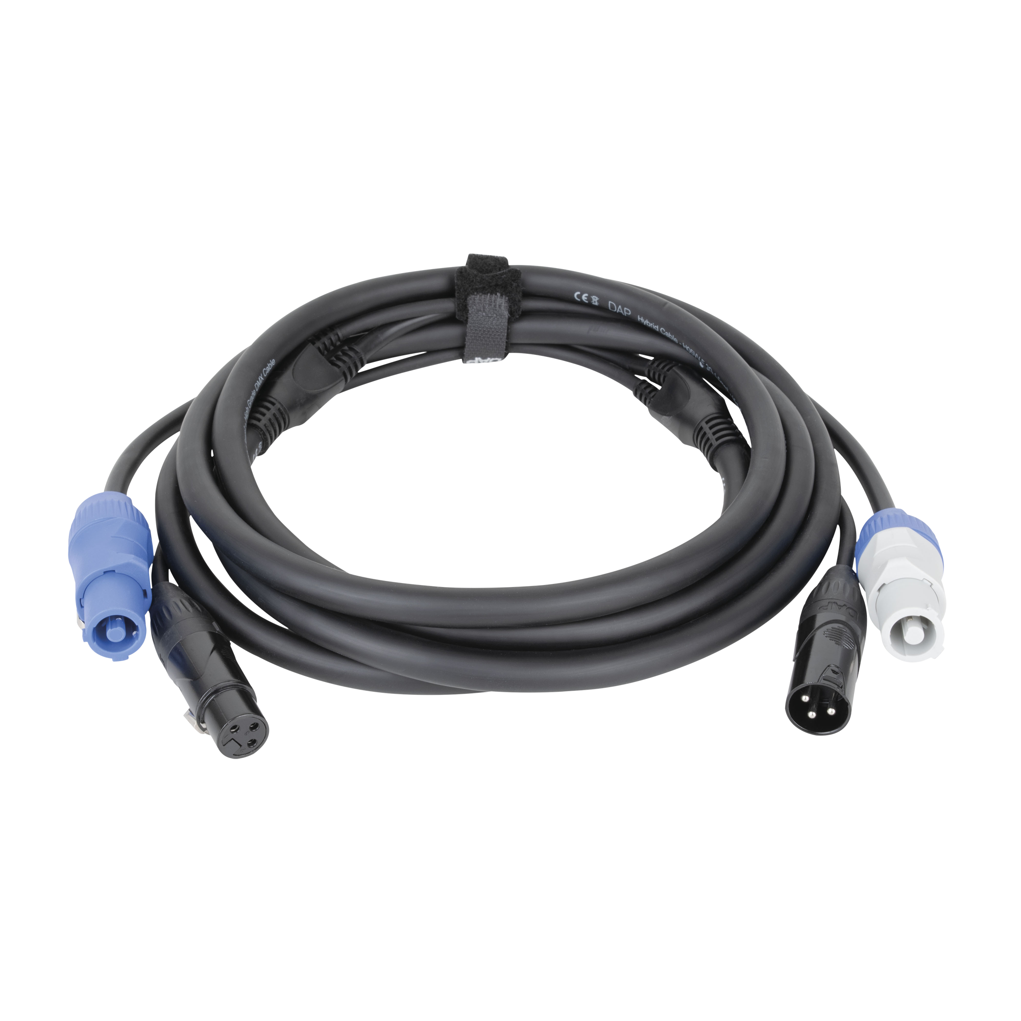DAP FP20 Hybrid Cable - Power Pro & 3-pin XLR - DMX / Power 6 m - schwarze Ummantelung