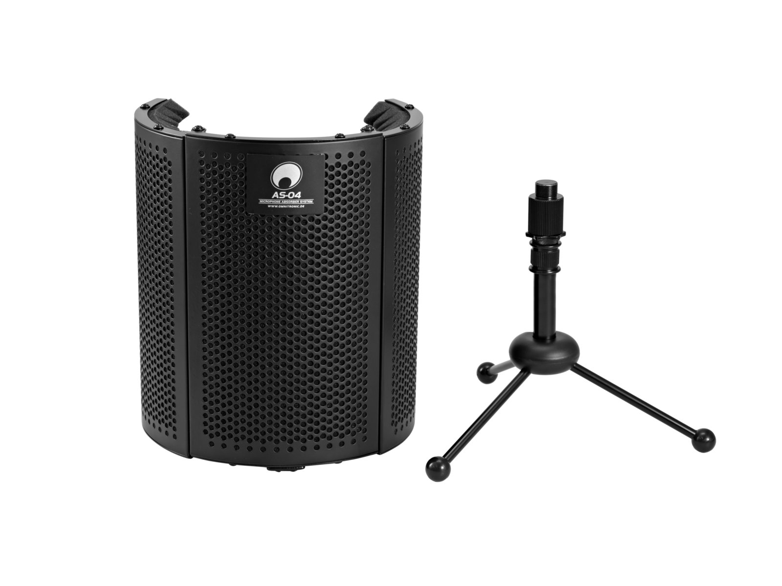 OMNITRONIC AS-04 Tisch-Mikrofon-Absorbersystem, faltbar inkl. Tripod OMNITRONIC AS-04 Tisch-Mikrofon-Absorbersystem, faltbar inkl. Tripod