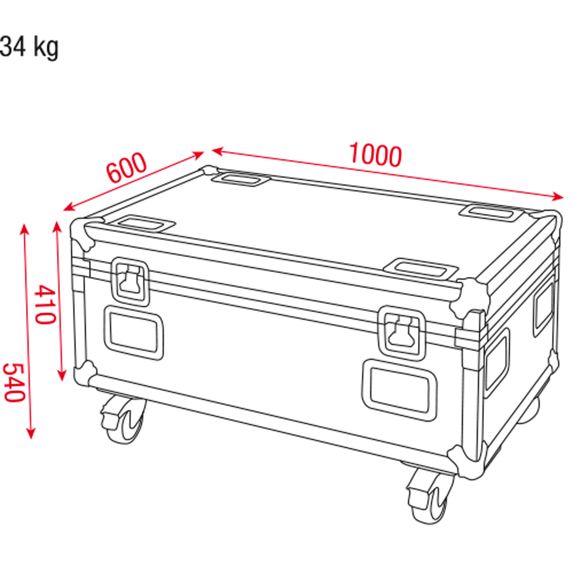 SHOWTEC Case for 4x Helix S5000 Premium Line