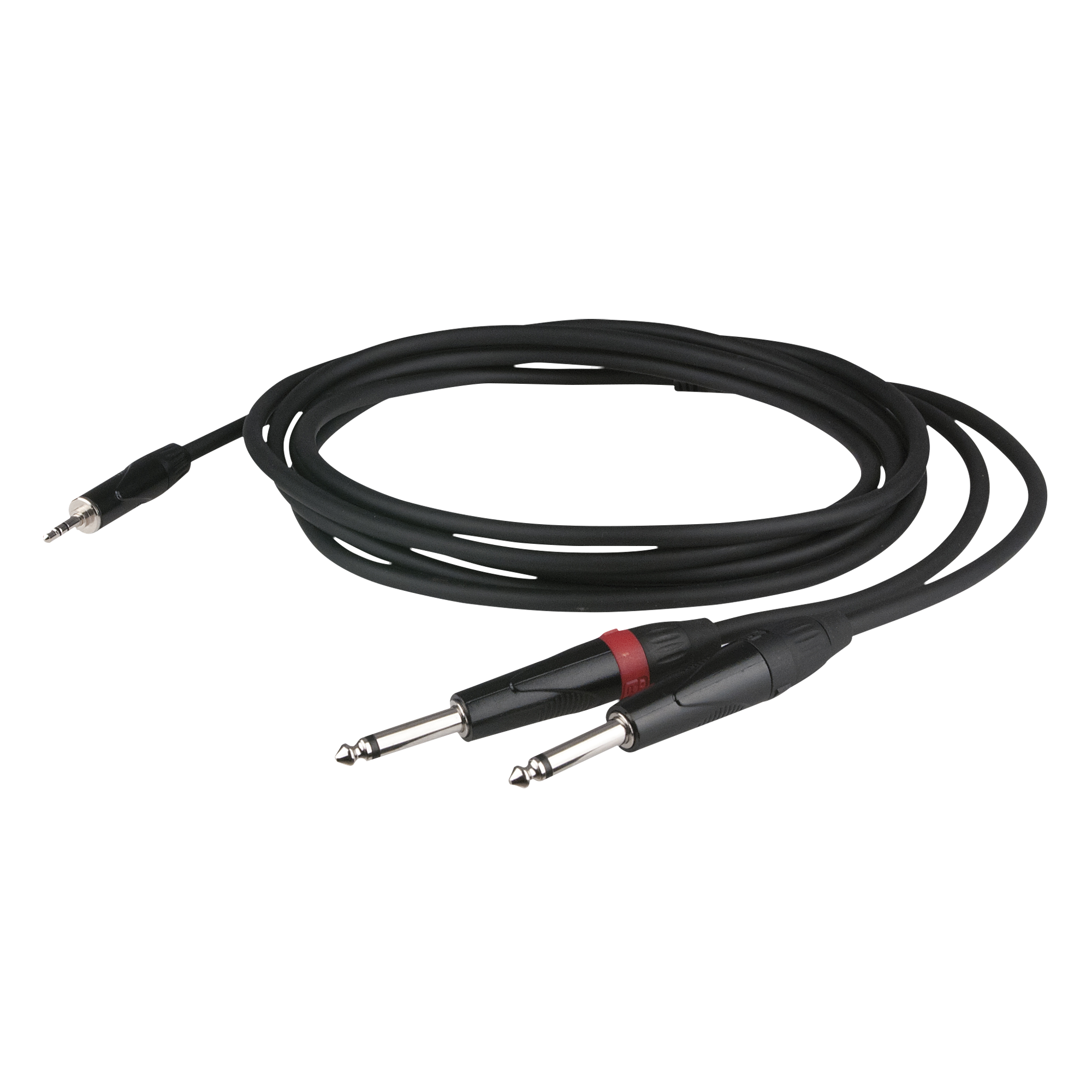 DAP FLX31 - stereo mini-jack to 2 mono Jack L/R 3 m - recessed jack body 3m versenkter Anschluss
