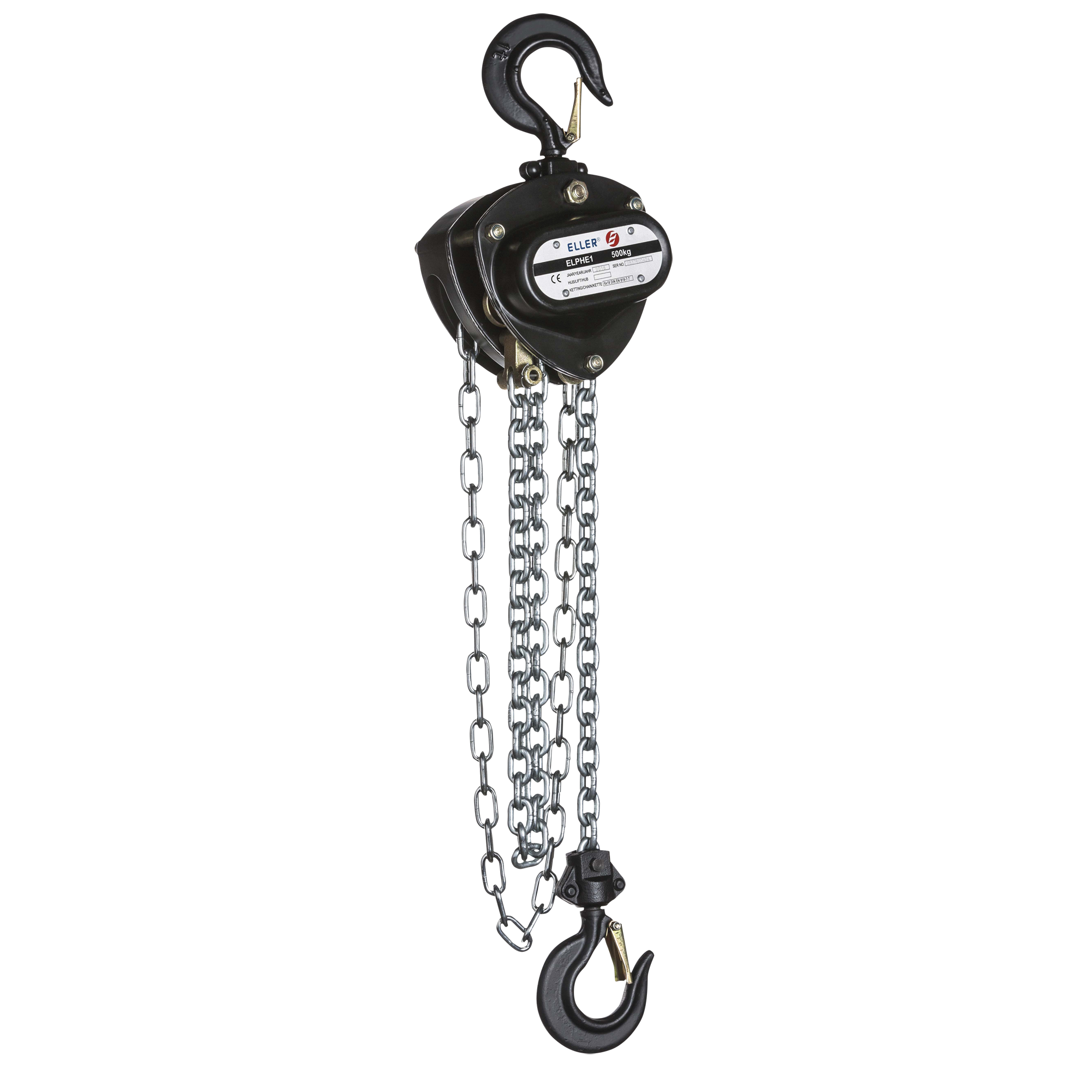 Eller PHE1 Manual Chain Hoist 1000 kg Hubhöhe 8 m – Keine Überladungssicherung