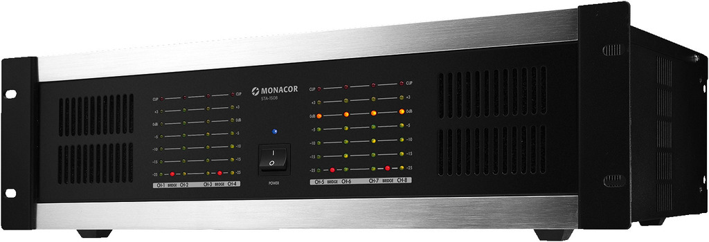 MONACOR STA-1508 8-Kanal-PA-Verstärker, 1280 W