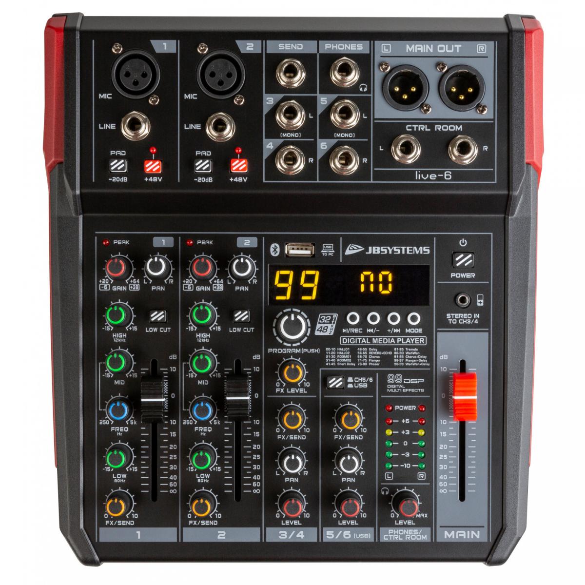 JB Systems LIVE-6 4-Kanal Mischpult JB Systems LIVE-6 4-Kanal Mischpult
