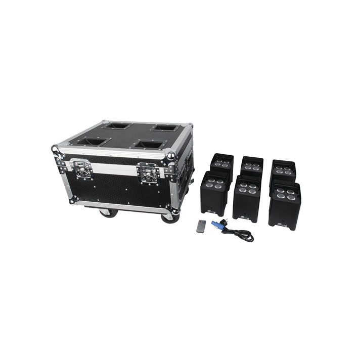 Showtec EventLITE 4/10 Q6 Set Flightcase inkl. 6 x EventLITE 4/10 Q6