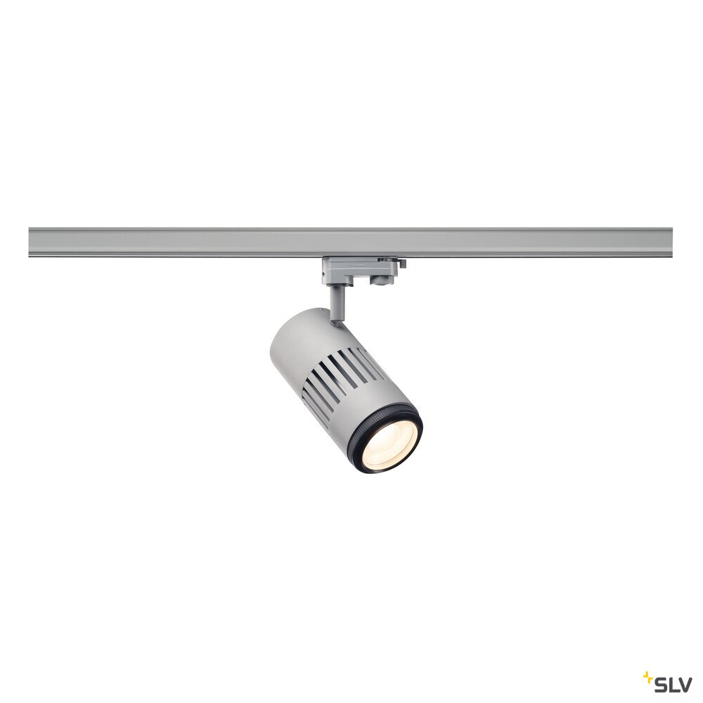 STRUCTEC LED Zooming Lens Strahler für 3Phasen Hochvolt-Stromschiene, 3000K, silbergrau, 20-60°, inkl. 3 Phasen-Adapter STRUCTEC LED Zooming Lens Strahler für 3Phasen Hochvolt-Stromschiene, 3000K, silbergrau, 20-60°, inkl. 3 Phasen-Adapter
