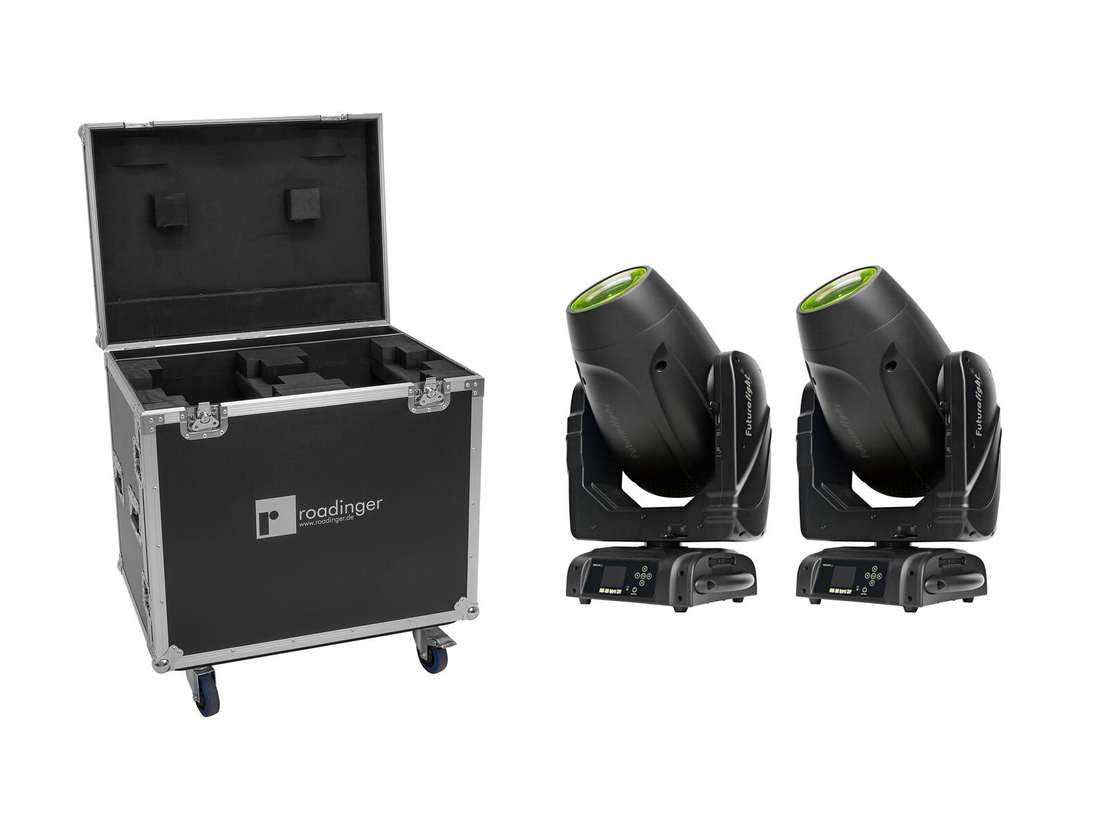 FUTURELIGHT Set 2x DMH-380 + Case mit Rollen