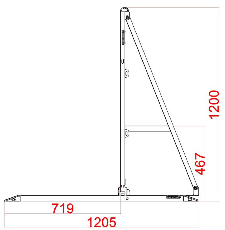 Crash Barrier - Große Tür Öffnung rechts schwarz