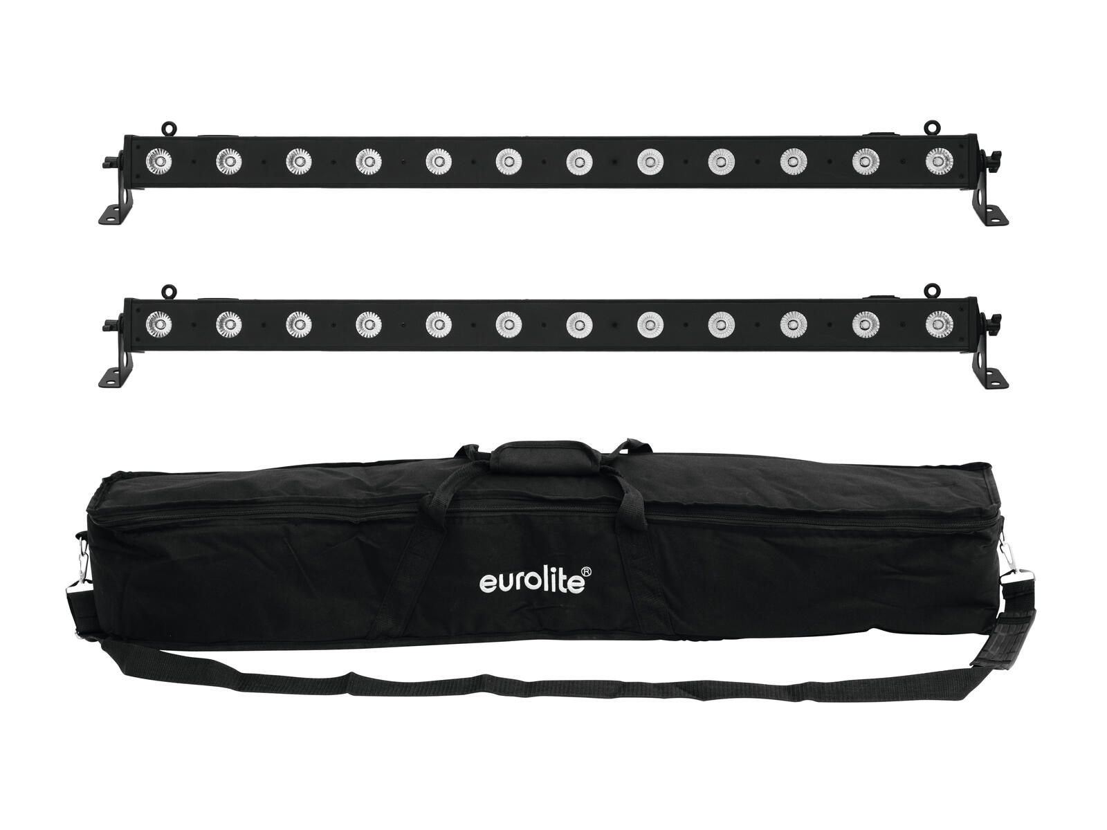 EUROLITE Set 2x LED BAR-12 QCL RGBW + Soft-Bag