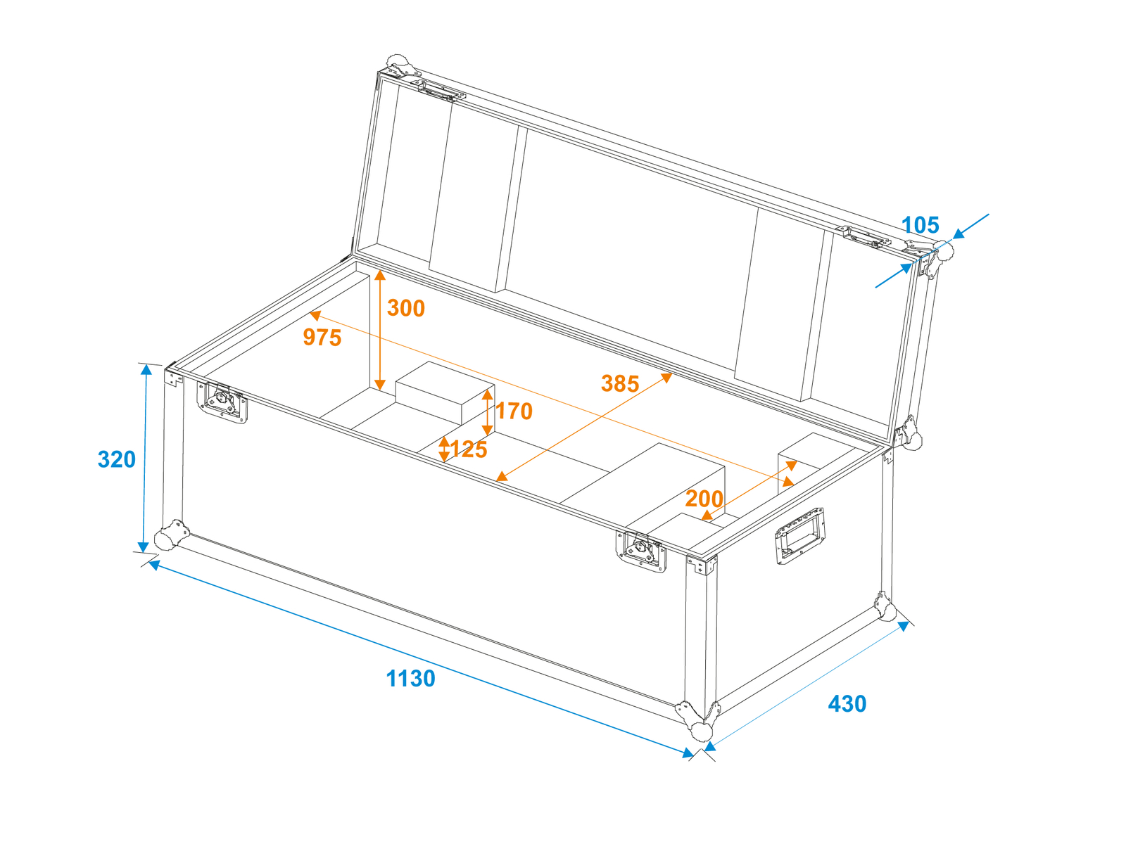 ROADINGER Flightcase 1x LED SL-600 ROADINGER Flightcase 1x LED SL-600