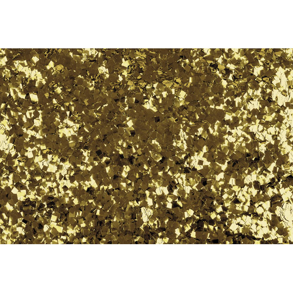 SHOWGEAR Metallic Confetti - Pixie Dust Gold, 6 x 6 mm, 1 kg, feuerhemmend