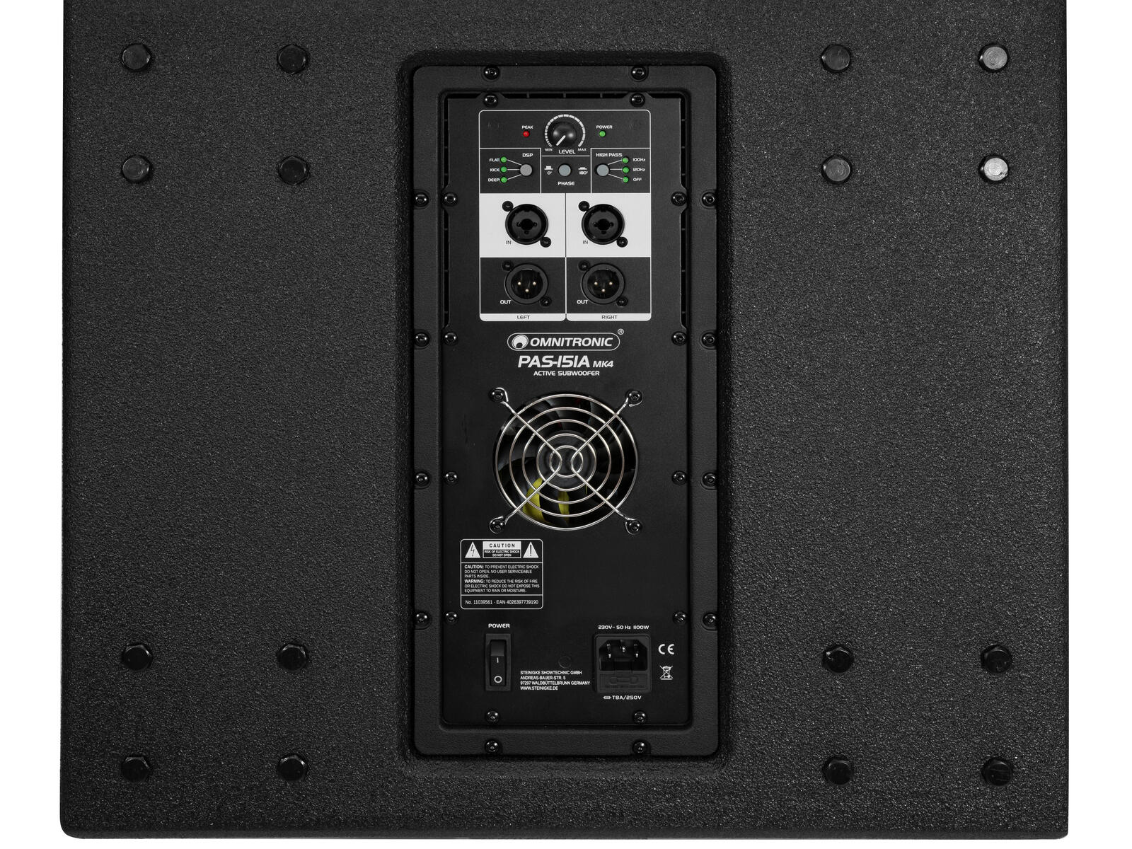 OMNITRONIC PAS-151A MK4 Subwoofer, aktiv, DSP
