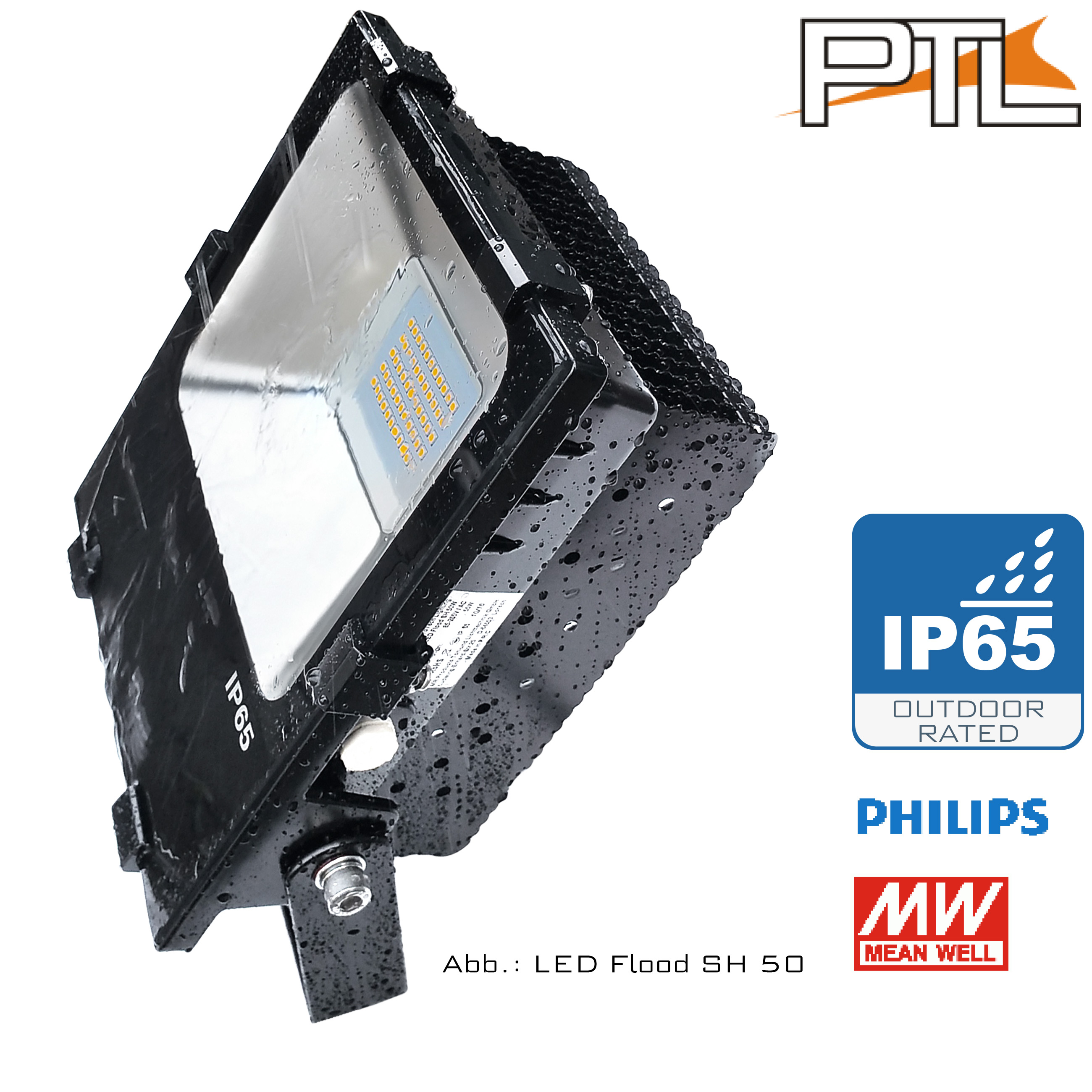 PTL LED Flood SH 10W kalt weiß LED Fluter IP65