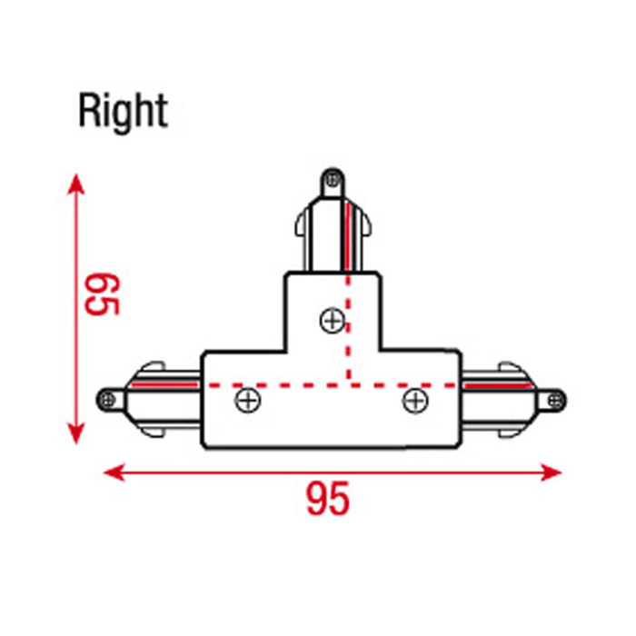 ARTECTA 1-Phase Right T-Connector Schwarz (RAL9004) ARTECTA 1-Phase Right T-Connector Schwarz (RAL9004)