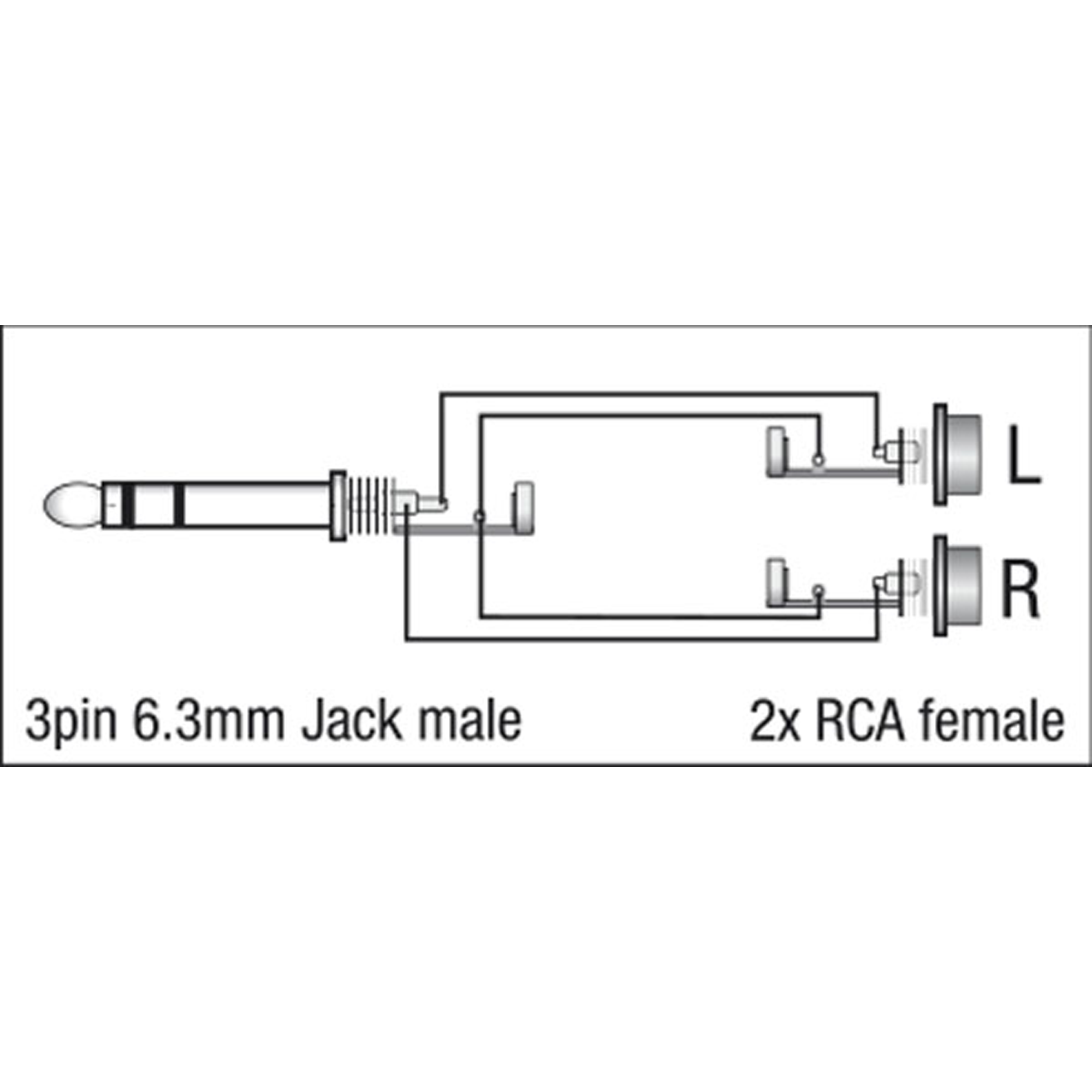 DAP XGA18 - Jack/M stereo to 2x RCA/F 