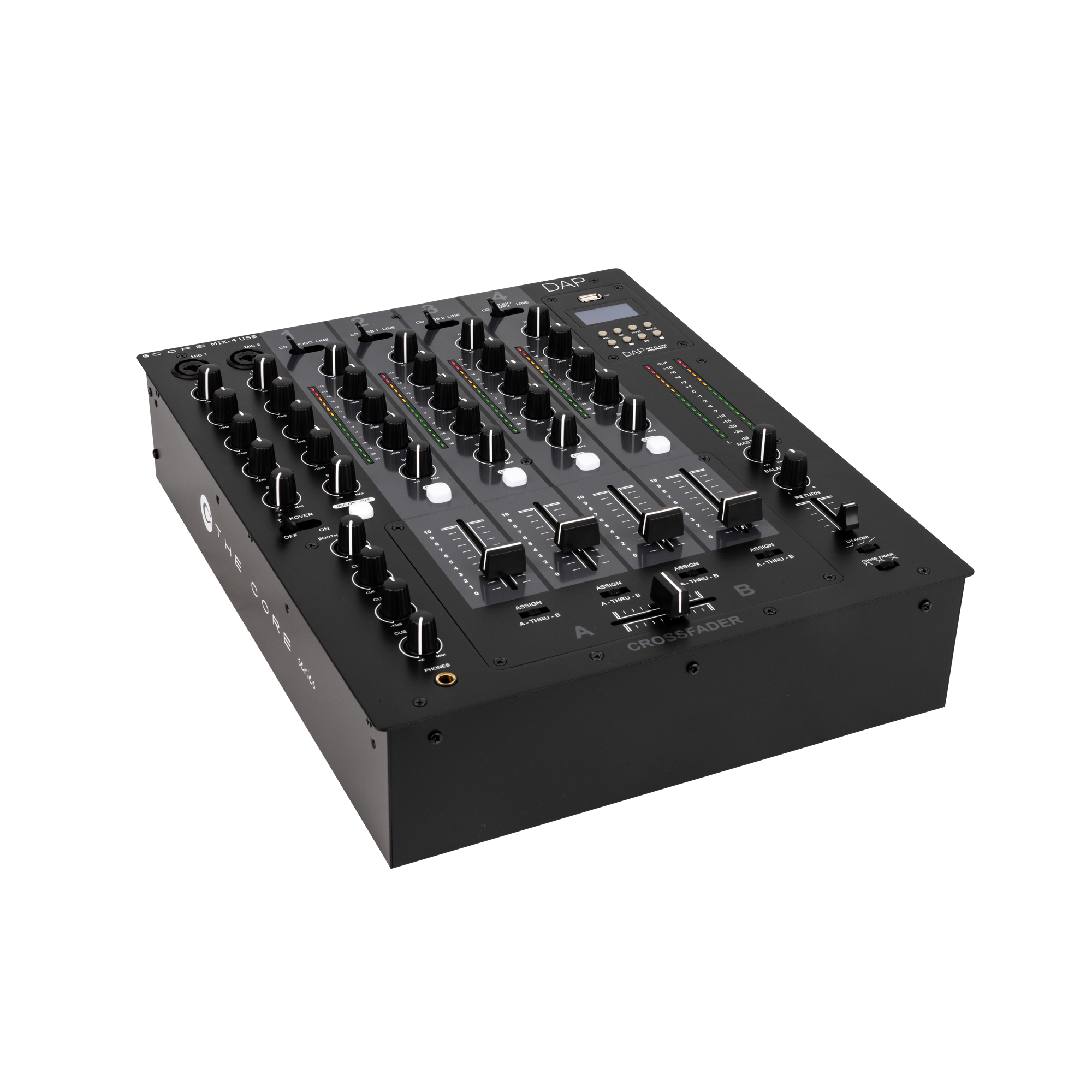 DAP CORE MIX-4 USB 4-channel DJ mixer with USB interface Vierkanal-DJ-Mixer mit USB-Schnittstelle