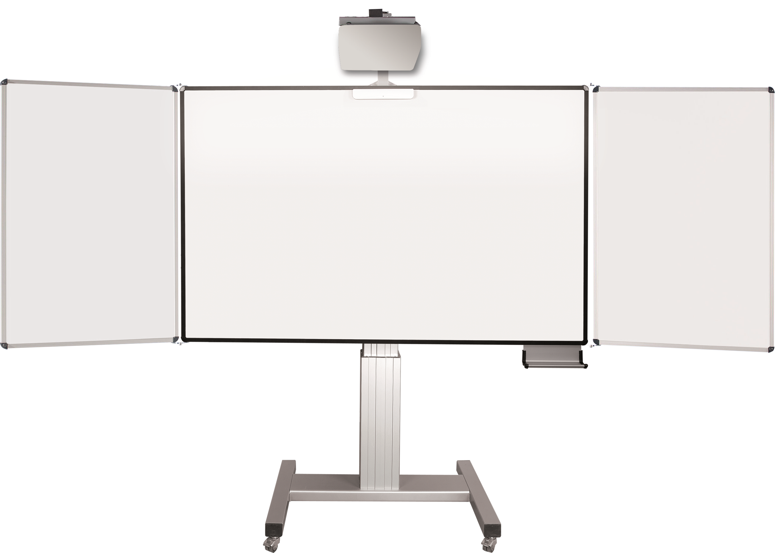 celexon Mobil Expert elektrisch höhenverstellbare Pylonentafel Adjust 207 x 130cm PEN mit Flügeln
