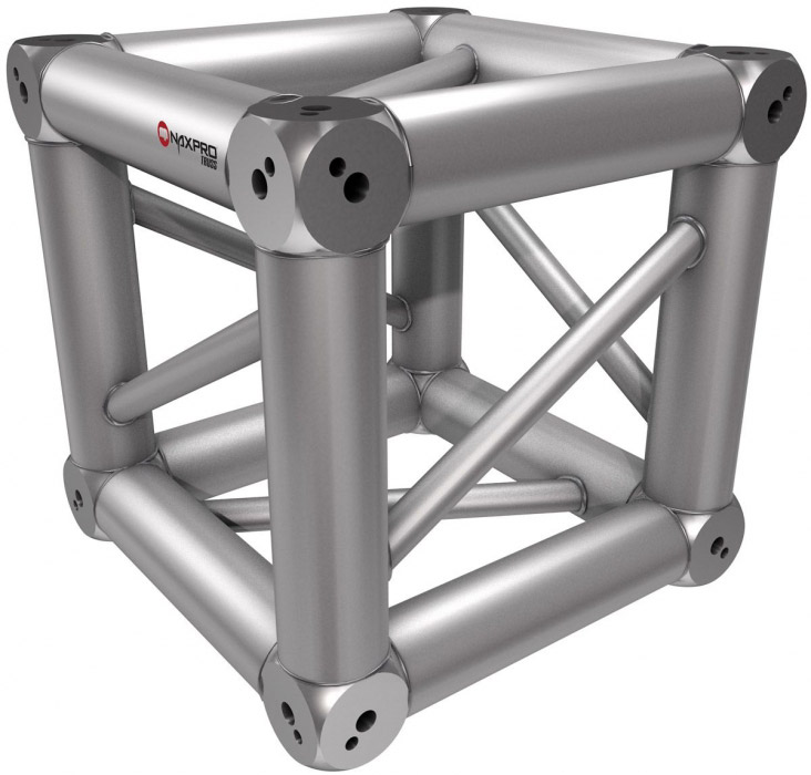 Naxpro-Truss FD 34 Boxcorner mit 8 Halbverbinder M12 Naxpro-Truss FD 34 Boxcorner mit 8 Halbverbinder M12