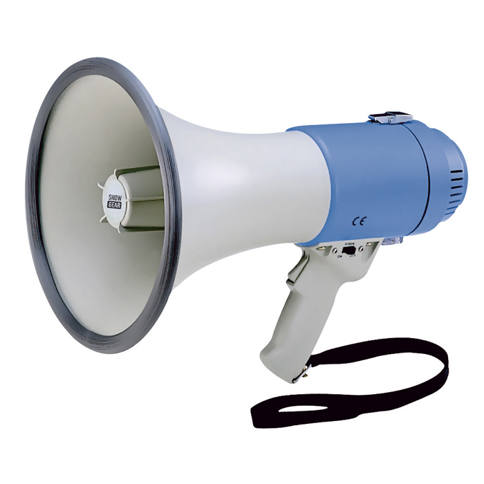 Showgear MF25F Handmegaphon mit 25 Watt - blau/weiß