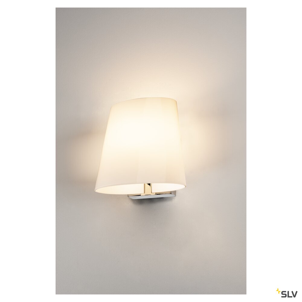 COUPA QT14 Indoor LED Wandaufbauleuchte chrom satiniertes Glas COUPA QT14 Indoor LED Wandaufbauleuchte chrom satiniertes Glas