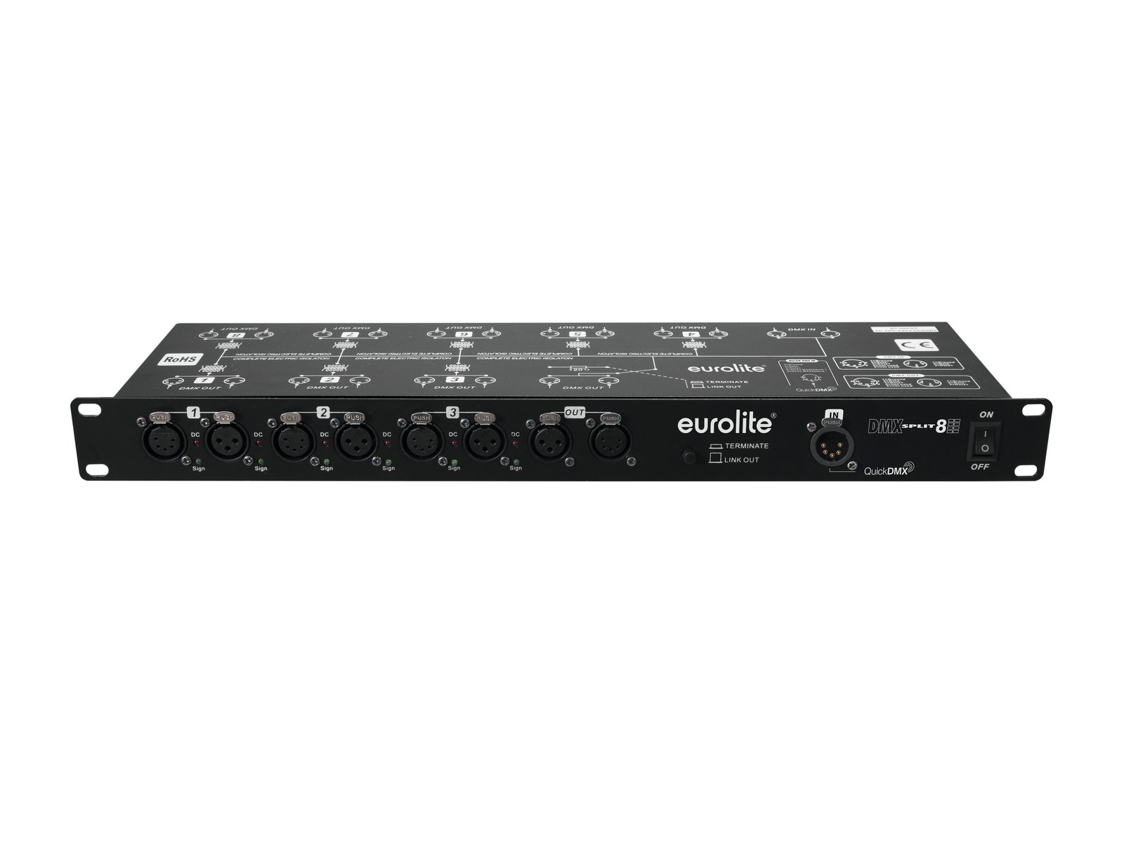 EUROLITE DMX Split 8X Splitter EUROLITE DMX Split 8X Splitter