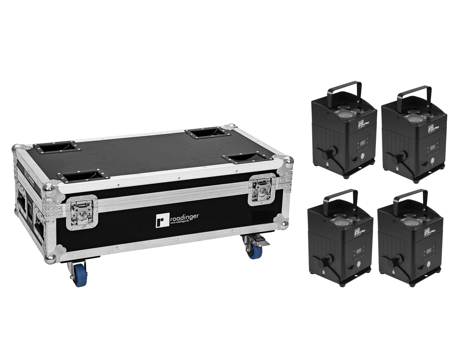 EUROLITE Set 6x AKKU IP UP-4 Plus HCL Spot WDMX + Case mit Ladefunktion