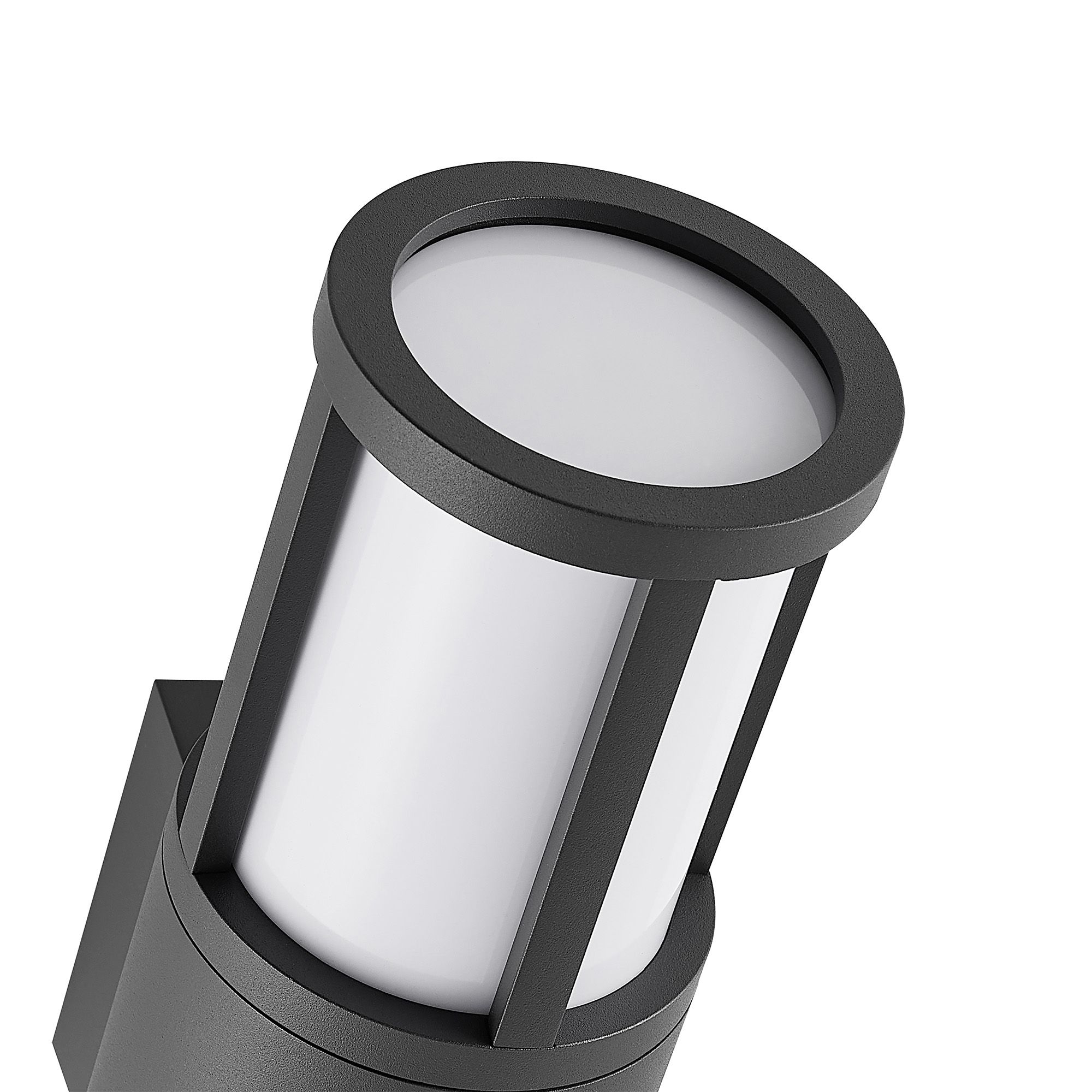 Facado 2 Round opal, 1x max 20 W, Dunkelgrau