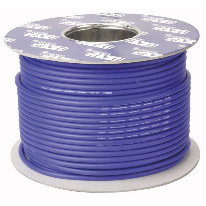 DAP MC-216 Blaues Mic/Line-Kabel, 100-m-Rolle