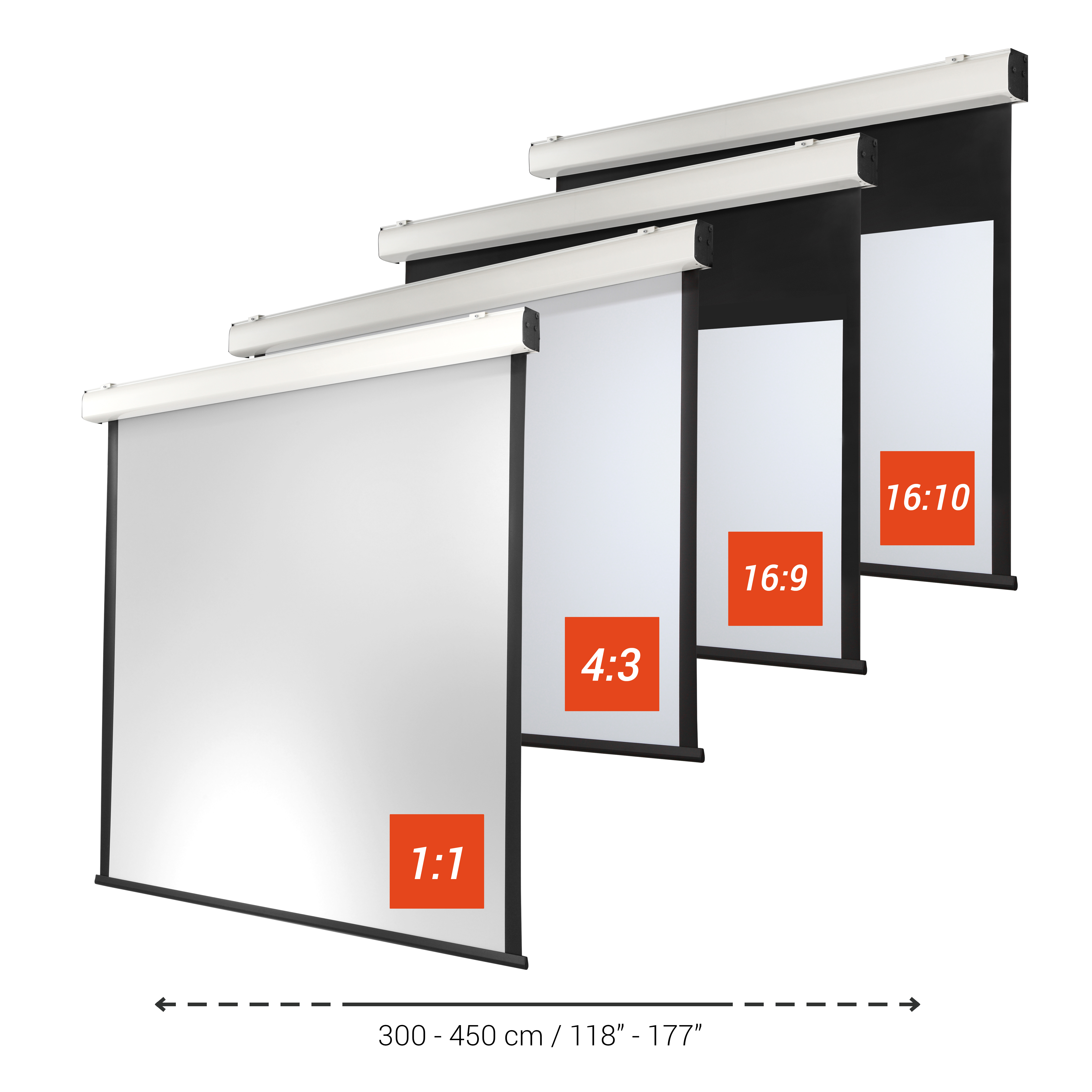 celexon Leinwand Motor Expert XL 400 x 225 cm