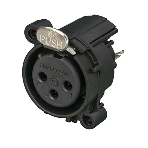 NEUTRIK XLR 3-pin Receptacle - female Horizontale Leiterplattenmontage