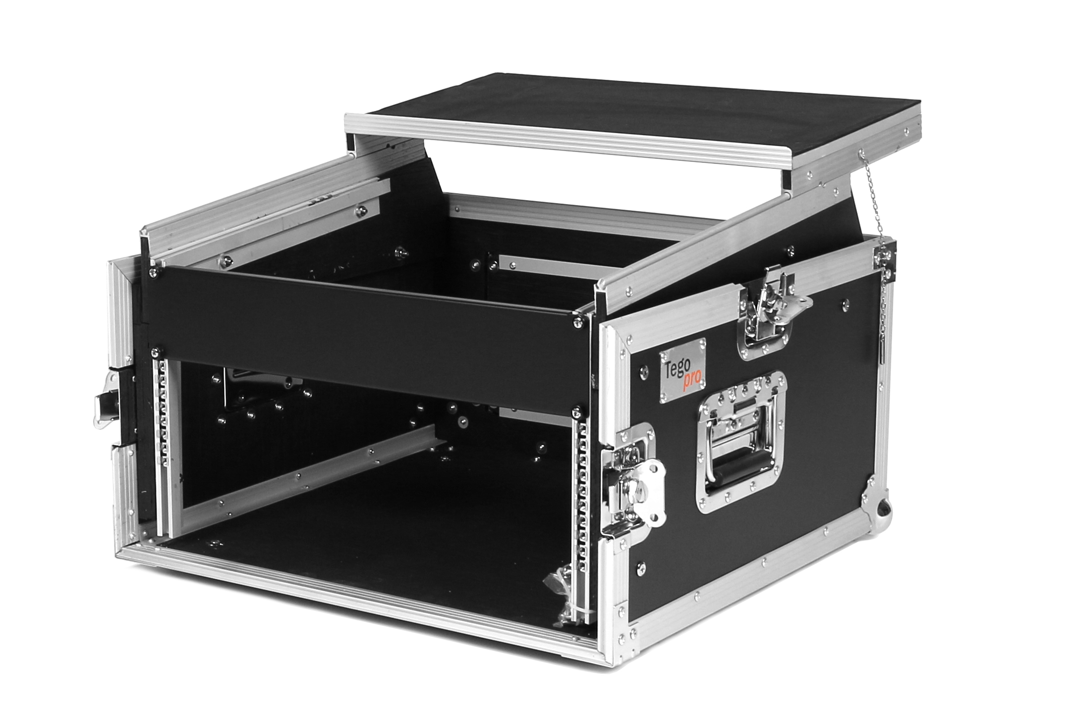 Case 6HE/8HE Winkelrack mit Laptop Ablage Case 6HE/8HE Winkelrack mit Laptop Ablage