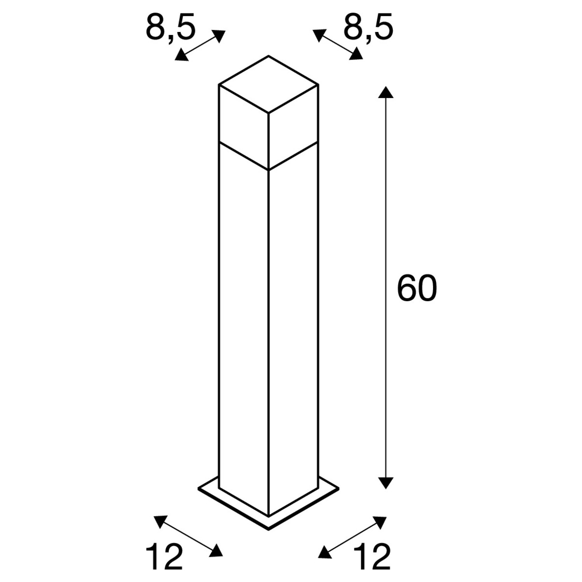 GRAFIT Stehleuchte, SL 60, anthrazit / weiss, E27 ESL, max. 11W, IP44 GRAFIT Stehleuchte, SL 60, anthrazit / weiss, E27 ESL, max. 11W, IP44