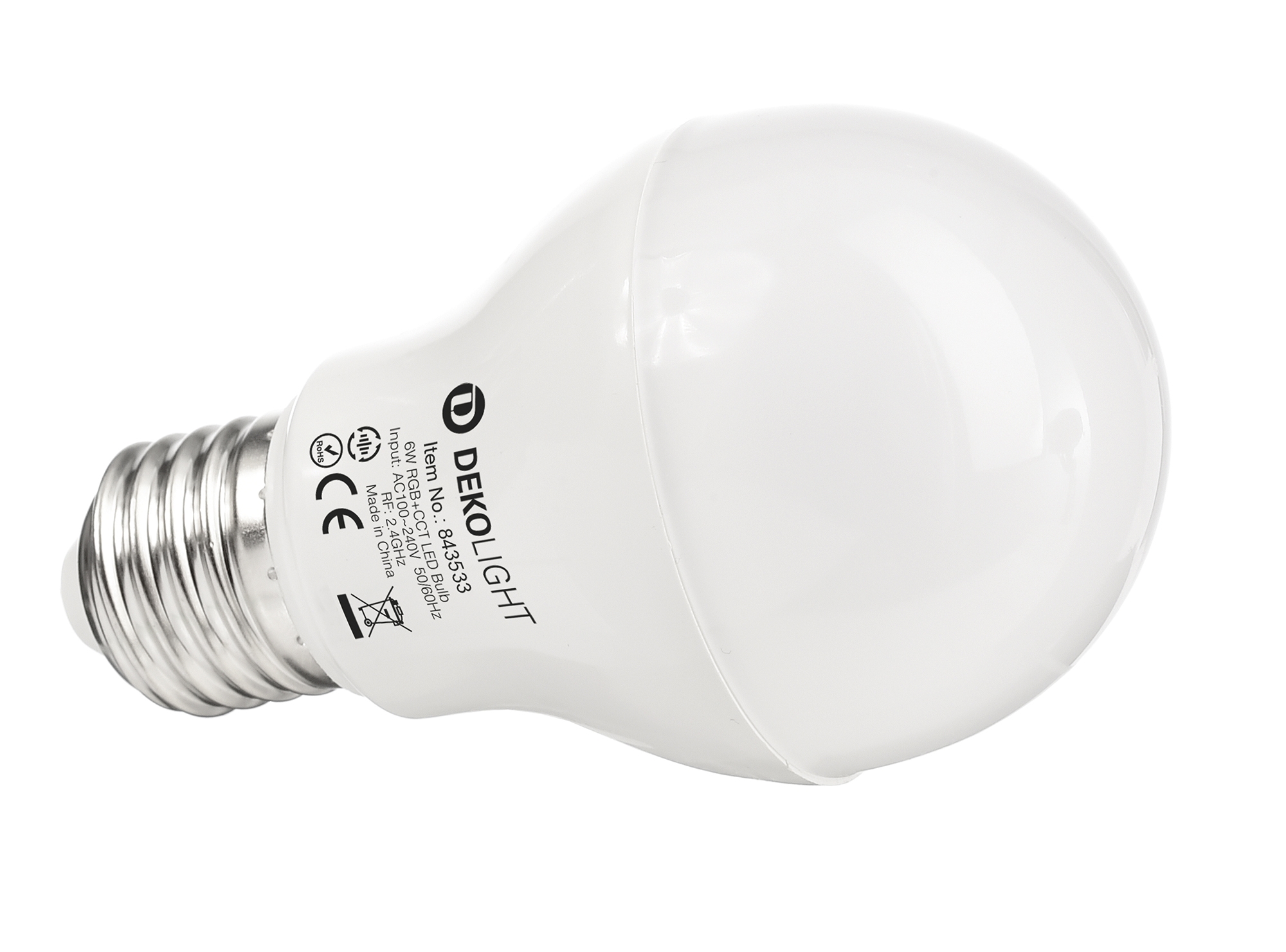 RF-smart, E27, Rf+Zigbee, 6 W, RGB+2700-6500 K, 220 Grad