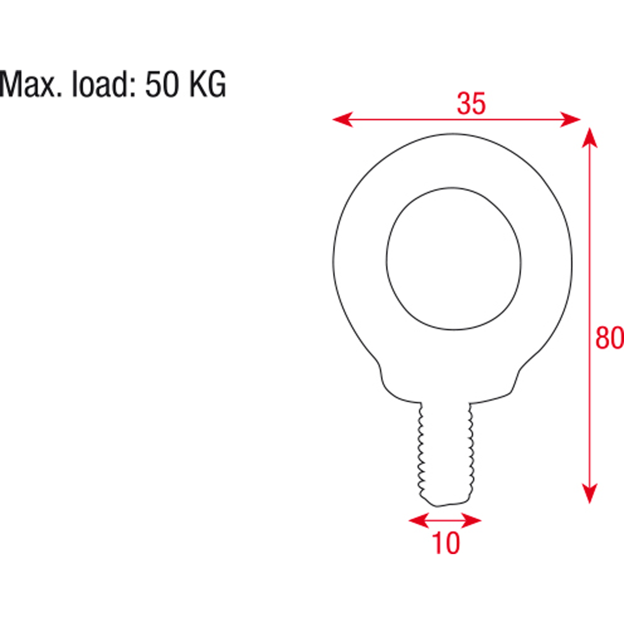 SHOWGEAR Speaker Hanging Eye M10 Ring - M10