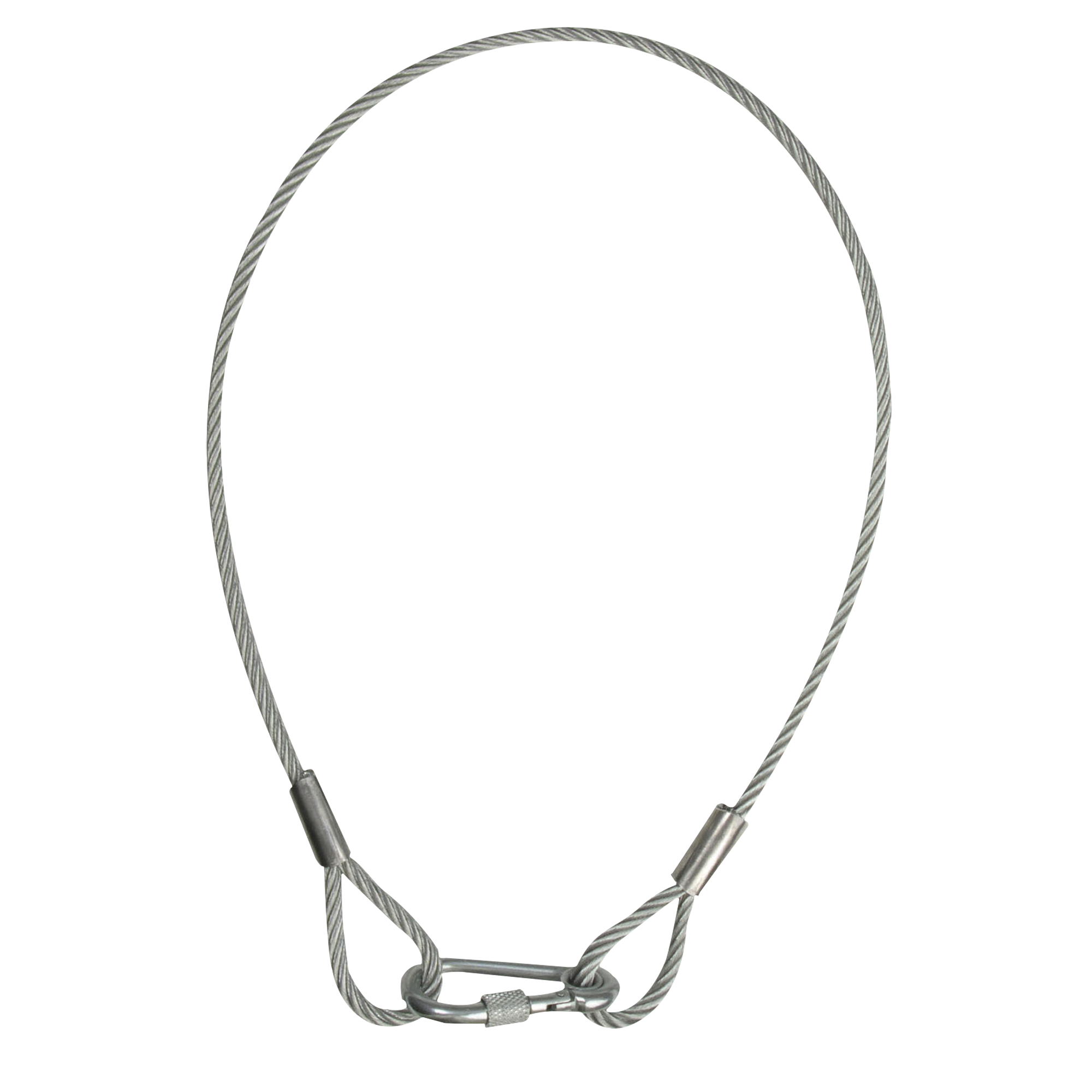 SHOWGEAR Safety Cable 6 mm Max. Last: 80 kg - 75 cm - Silber
