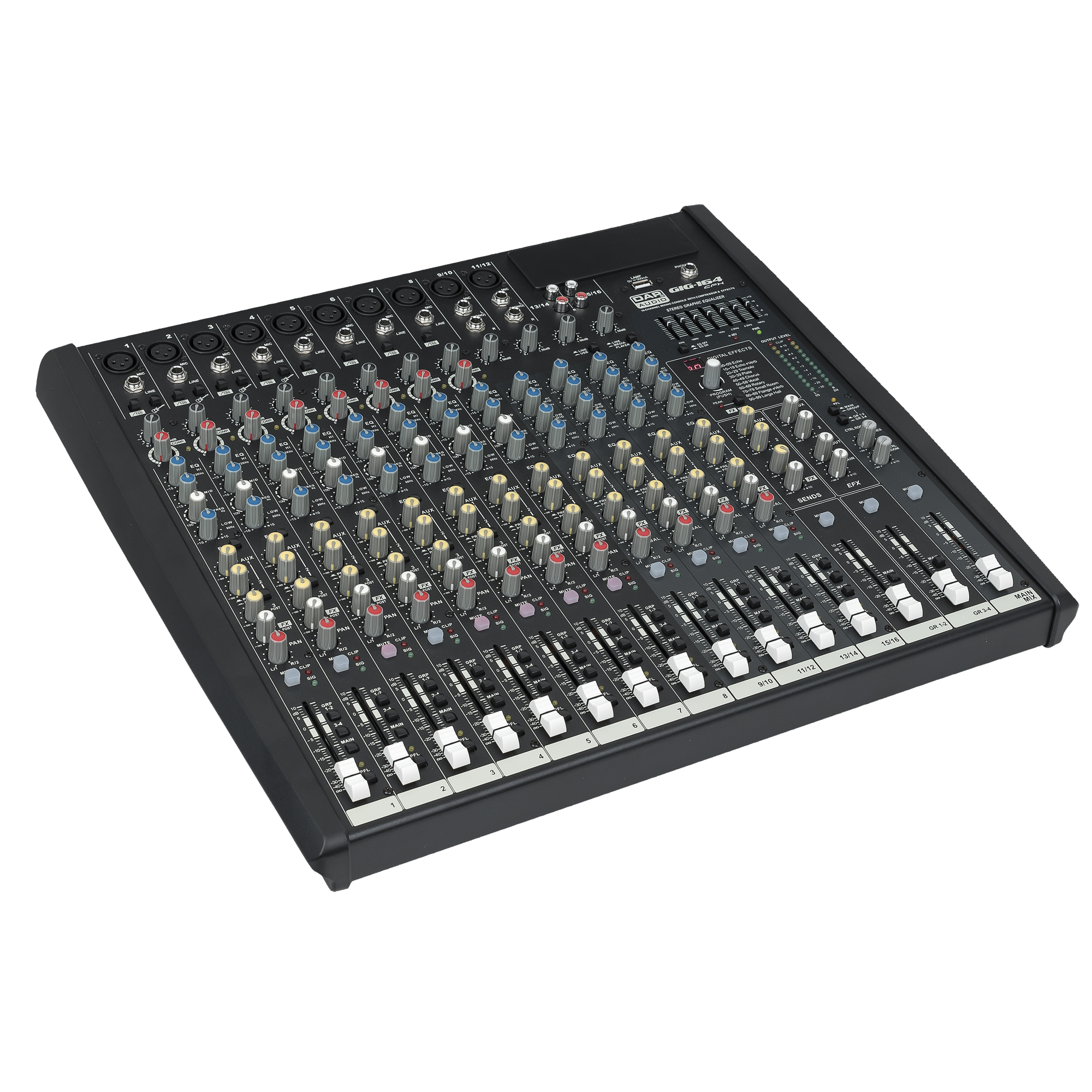 DAP GIG-164CFX 16 Channel Mixer (8 mono, 4 stereo) 16-Kanal-Mischpult (8 Mono, 4 Stereo)