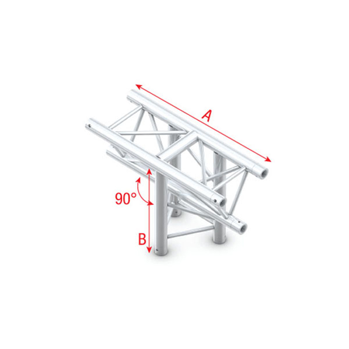 MILOS Deco-22 Triangle truss - T-Cross vertical 3-way - apex down ATM35 - 90° corner ATM35 - 90° corner
