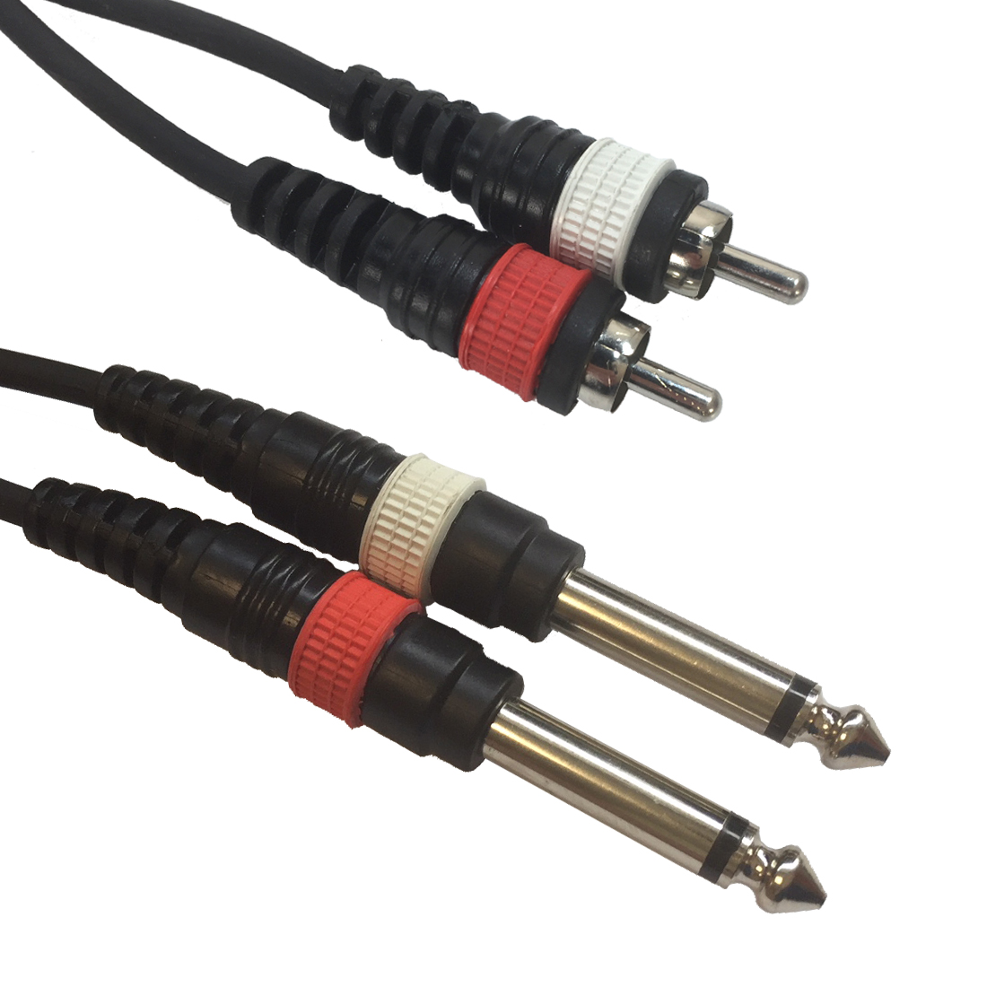 Accu Cable AC-2R-2J6M/3 2x RCA m to 2x 6,3 jack mon