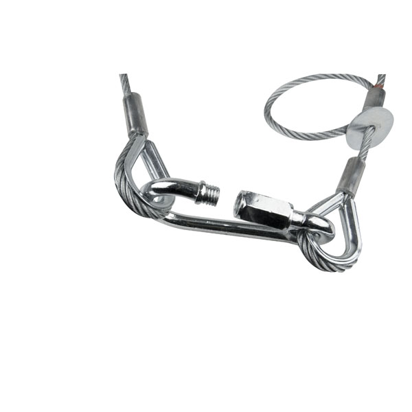 Saveking Safety Cable 5 mm - BGV-C1 WLL: 60 kg - 100 cm - Silber
