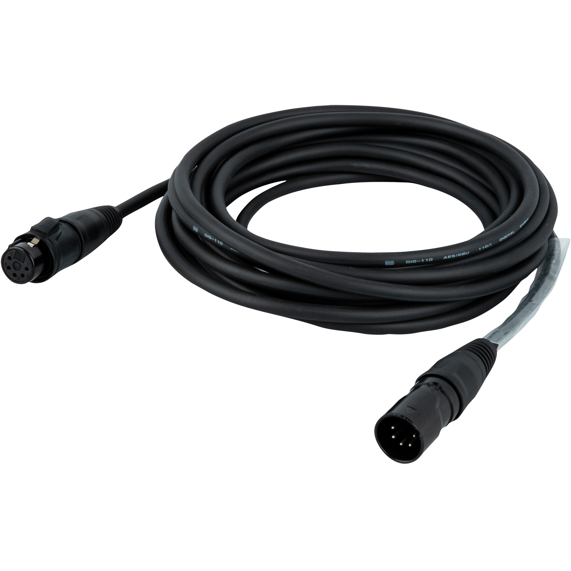 DAP FLR75 - IP65 DMX/AES-EBU XLR/M 5P to XLR/F 5P Rean RCX5 connectors 10 m 10 m